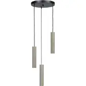 Masterlight Hanglamp Run Ø35 ronde plaat - 3x GU10 - nikkel mat