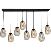 Masterlight Hanglamp Lava 8x goud glas Ø 22,5cm