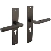 Intersteel Deurkruk Bau-Stil op schild profielcilinder 55mm - antraciet