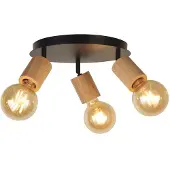 Searchlight Houten plafondlamp Spinny 3-lichts
