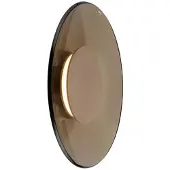 Pure LED-wandlamp Moon, dimbaar, brons / oud-messing, Woon-/ Eetkamer, Glas, Modern, LED wandlamp