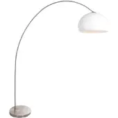 Mexlite Booglamp Solva 3919ST met een wit kunststof lampenkap