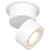 Steinhauer LED plafondspot Fez, wit, 1-lamp, metaal, zwenkbaar dimbaar, wit / opaal, Woon-/ Eetkamer, metaal, Modern, LED plafondlamp