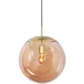 Steinhauer Glazen hanglamp Bollique, dimbaar, crème / amber, Woon-/ Eetkamer, metaal, hanglamp