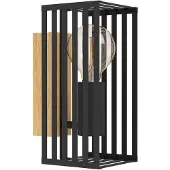 Eglo Wandlamp Cidraz vierkant met hout