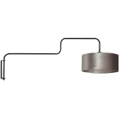 Steinhauer Wandlamp Bloeba Zwart Met Zilvergrijze Kap