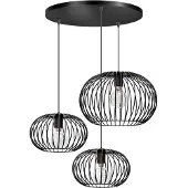 Expo ETH Wire 2.0 Trio D50cm 2x E27 30cm & 1x E27 40cm zwart