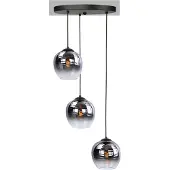 Highlight Fantasy Apple Ø22cm Hanglamp | 3x E27 Max 60W | Dimbaar | Zwart/Licht rookglas
