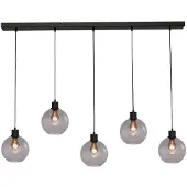 Masterlight Hanglamp Lazise 5x Ø 20cm zwart