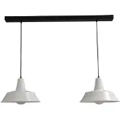 Masterlight Retro witte eettafellamp Industria 2x35