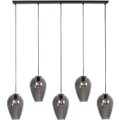 Mexlite Drovia LED Hanglamp | 5x E27 40W | Dimbaar | Zwart