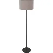 Mexlite Zwarte vloerlamp Noor met kap grijs