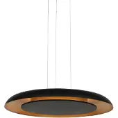 Steinhauer Golden Veil 4332ZW – elegante zwarte hanglamp met gouden binnenzijde
