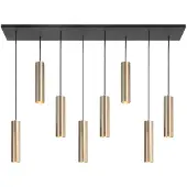 Highlight Eetkamer Hanglamp Perugia Mat Goud 8x Gu10