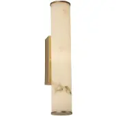Searchlight Wandlamp Wales, dimbaar, messing / goud, Badkamer, metaal, Wandlamp