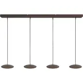 Masterlight 4-lichts hanglamp Scala 130cm cacao bruin Ø 20cm