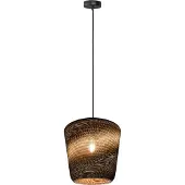 Masterlight Zwarte hanglamp Carta Moody Ø 34cm Think Paper kap