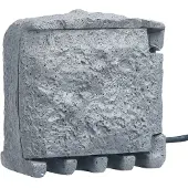 vidaXL Tuinstopcontact 4 ingangen waterbestendig polyresin grijs