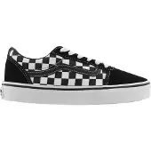Vans Ward, modellen voor mannen, vrouwen en kinderen, modieuze sneakers, zwart, wit, met prints, vetersluiting