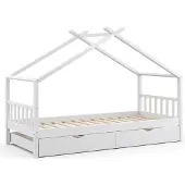VitaliSpa Design Huisbed – 90x200 cm met logeerbed Wit
