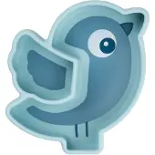 Done by Deer Birdee Stick&Stay kinderbord Ø12 cm Blauw