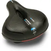 Voltano Fietszadel Met Gelpads - Zwart/Blauw - Unisex - Gratis Zadelstrop