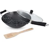 Ken Hom Prestatie Wok, Pan + steelpan, Zwart