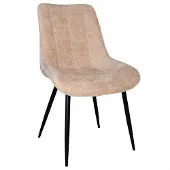 Lizzely Garden & Living Eetkamerstoel De Vince beige chenille eetstoel zetel