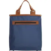 Merkloos Boodschappentas lederen hengsel blauw blauw Canvas Tas
