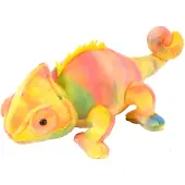 Wild republic knuffel kameleon junior 20 cm pluche oranje/geel