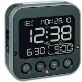 TFA-Dostmann TFA 60.2552.01 TFA digitaler Funkwecker BINGO 2.0 schwarz