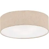 FISCHER&HONSEL GMBH Ø 40cm plafondlamp Thor met zandkleur linnen