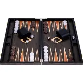 Longfield Backgammon 18 Inch – Ingelegd Walnoot Hout – Luxe Koffer van Walnoot – Strategisch Bordspel & Reisspel – Engelhart