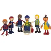 Small Foot company - Familie van poppen met rolstoel - LEGLER
