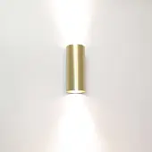 Artdelight Wandlamp Roulo 2 lichts H 15,4 Ø 6,5 cm mat goud