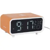 Karlsson Wekker Chunky Led - Okergeel - 17x11x8.6cm - Scandinavisch - Wekker voor slaapkamer - Wekkers