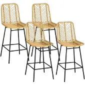 HOMCOM barkruk - Staal, PE - 42,5x52x102cm - Geel