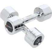 HMS CHD03, compacte halter met vast gewicht, zwart, roestvrij staal, staal, chroom, 3 kg, 21,3 cm