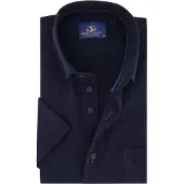 Eden Valley overhemd navy Regular fit button-down korte mouw