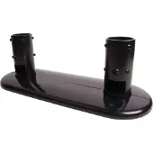 B-Tech Stanghouder voor plafond/vloer, geschikt voor maximaal 200 kg, dubbele stang, 50 mm, zwart