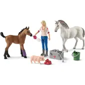 Schleich Farm World – 42486: Bezoek aan de dierenarts bij merrie en veulen