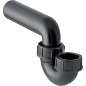 Geberit - Buissifon voor spoelbak, met klemkoppeling, inloop verticaal/afvoer horizontaal, d 50 mm, d1 50 mm 152.039.16.1