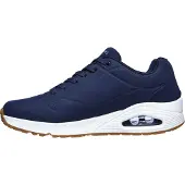 SKECHERS Veterschoen 'Klassischer Schnürschuh Herren 52458 NVY Kunststoff (Synthetik) in blau' blauw