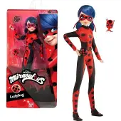 Bandai - Miraculous - Pop - Lieveheersbeestje Tijd om te ontdoen van kwaad - 26 cm Gearticuleerde modepop - Officieel gelicentieerde Miraculous - Zwart en rood kostuum Lieveheersbeestje Doll - P50006