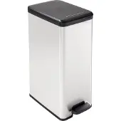Curver Pedaalemmer Deco slank 40 L zilver 240640