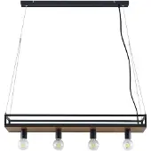 LINDBY Hanglamp Kirista, dimbaar, zwart, Woon-/ Eetkamer, metaal, Vintage, hanglamp