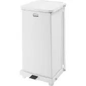 Rubbermaid Defenders pedaalemmer, rechthoekig, inhoud 25 l, zelfsluitend deksel, gegalvaniseerd staal, wit