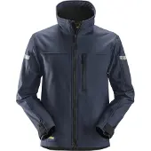 Snickers 1200 AllroundWork Soft Shell Jack Marineblauw/Zwart maat M heren