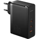 Baseus OS-GaN5 Pro Digital 2C+U 160W Snellader EU Cluster Black, met Superior Series Type-C naar Type-C 240W (48V/5A) Snellaaddatakabel, compatibel met iPhone 18-serie, iPhone 18 Pro/Pro Max/Duo