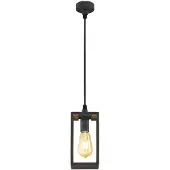 LINDBY buiten hanglamp Filimon, antraciet, 22 cm, IP44, E27 dimbaar, zwart, Aluminium, Modern